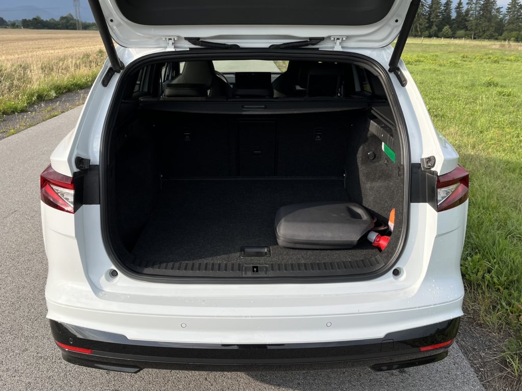 2022 Škoda Enyaq iV 80X test recenzia skúsenosti kufor